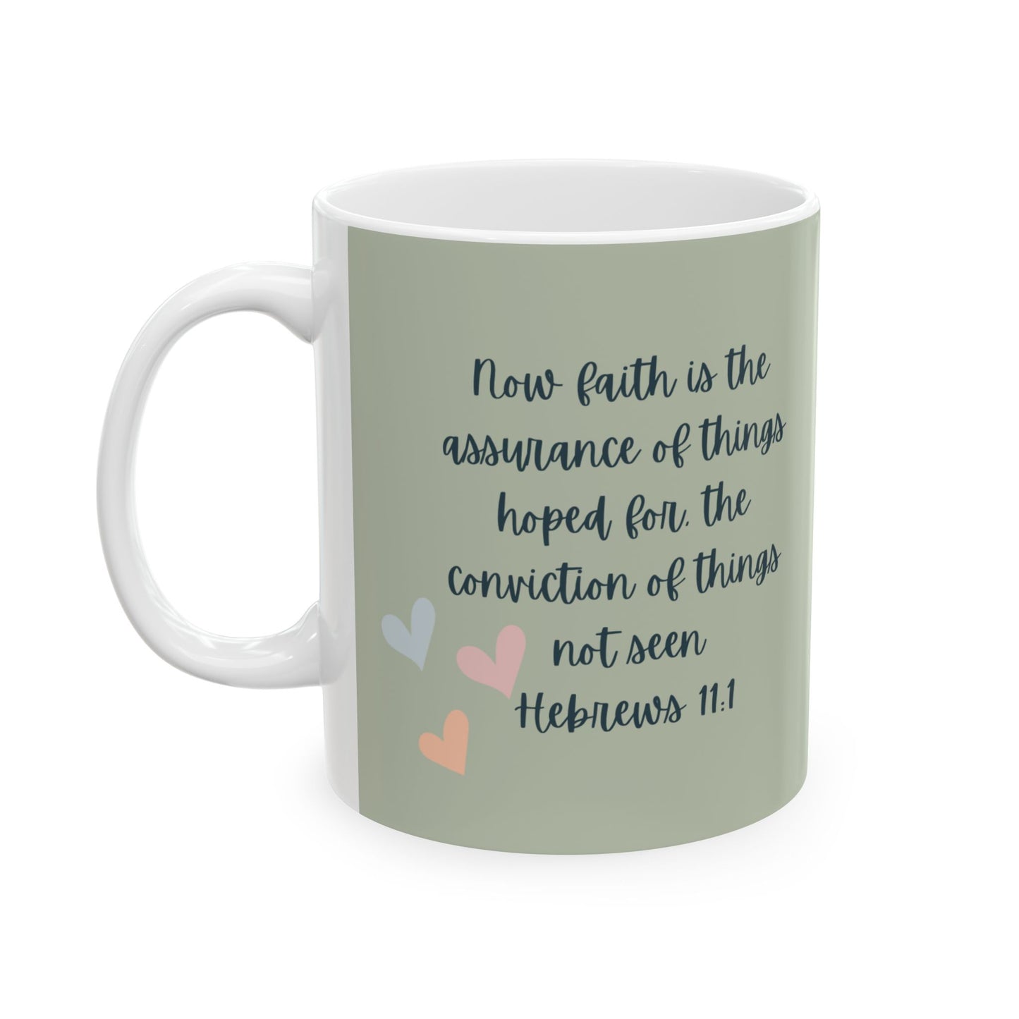 Inspirational Ceramic Mug - 'Faith' Design for Daily Motivation