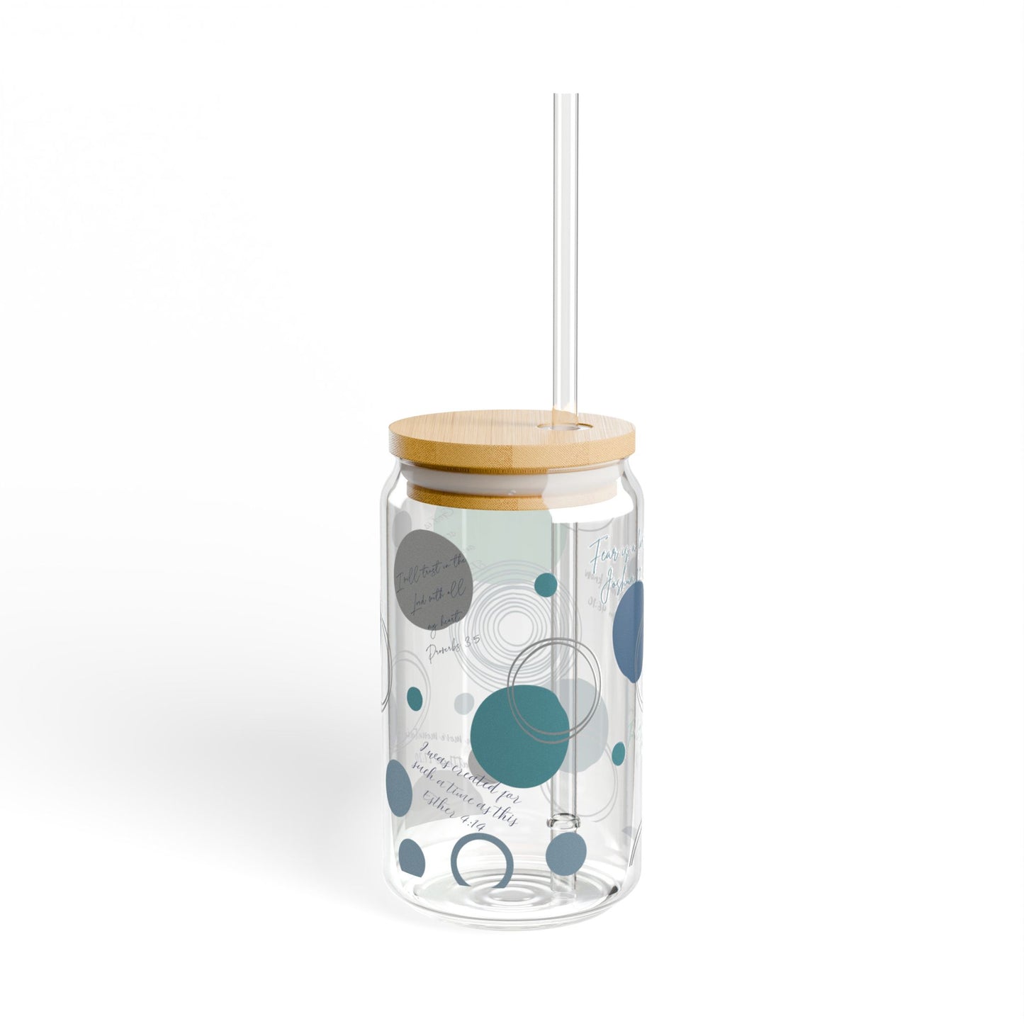 Eco-Friendly 16oz Sipper Glass with Bamboo Lid - Stylish Reusable Drinkware for Every Occasion