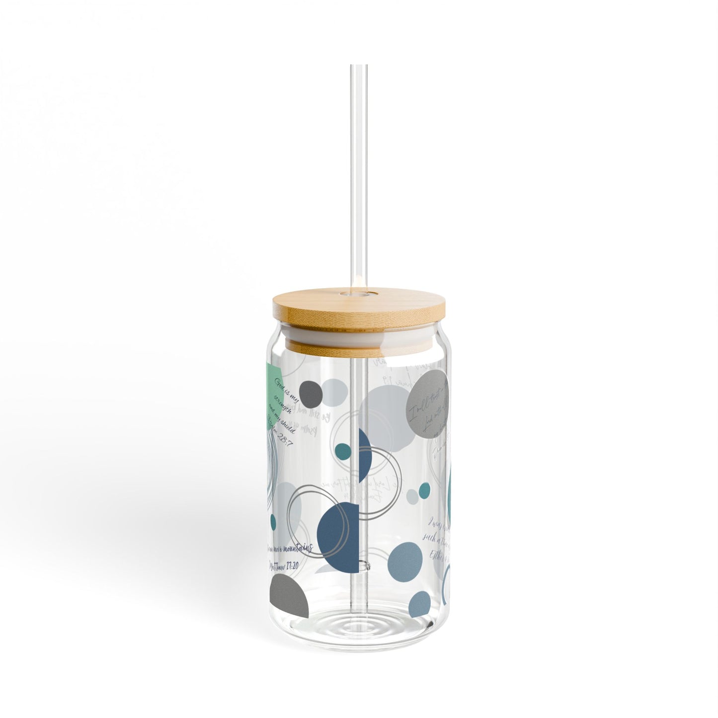 Eco-Friendly 16oz Sipper Glass with Bamboo Lid - Stylish Reusable Drinkware for Every Occasion