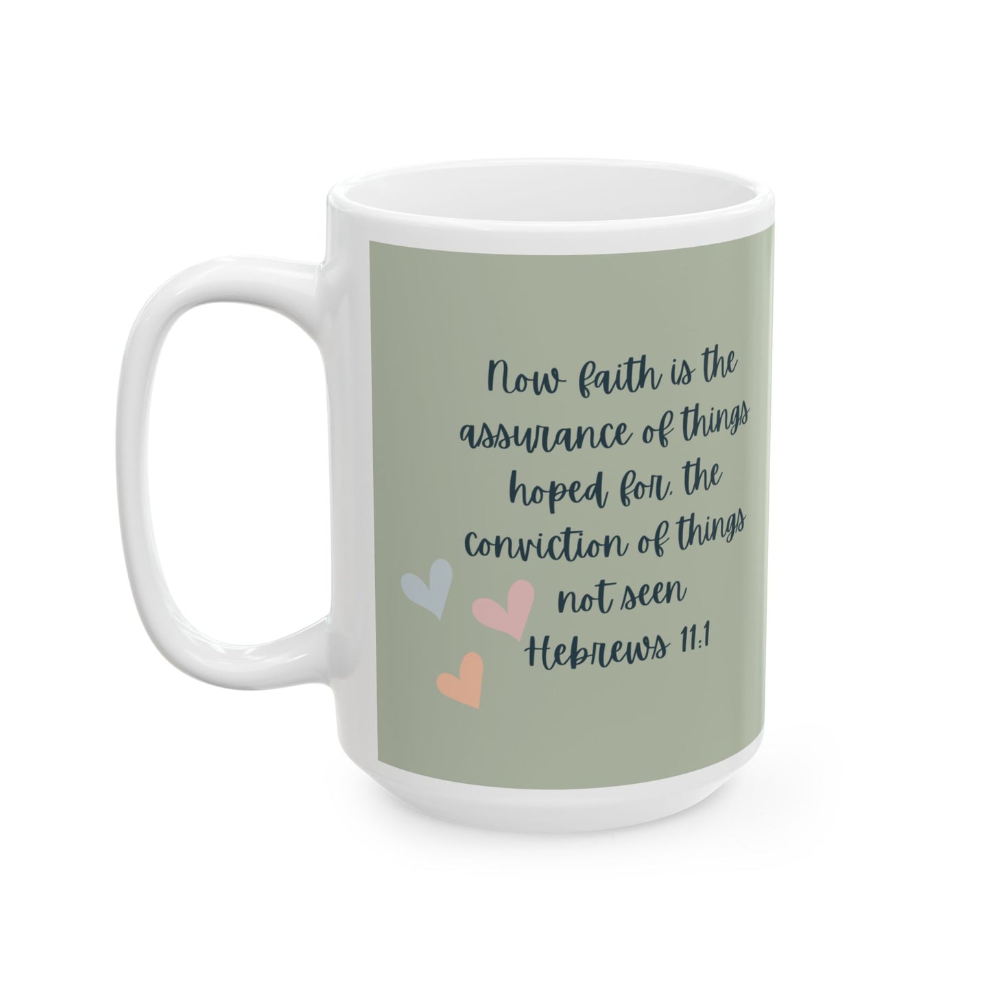 Inspirational Ceramic Mug - 'Faith' Design for Daily Motivation