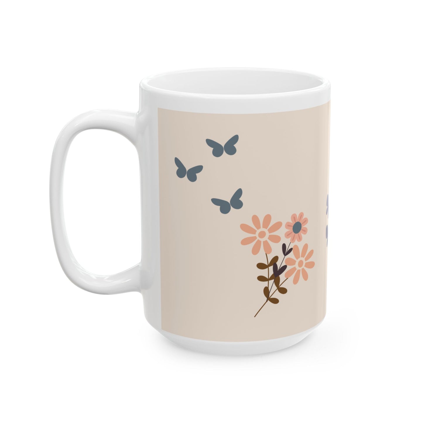 Grace Upon Grace Floral Ceramic Mug - Inspirational Drinkware for Home or Office