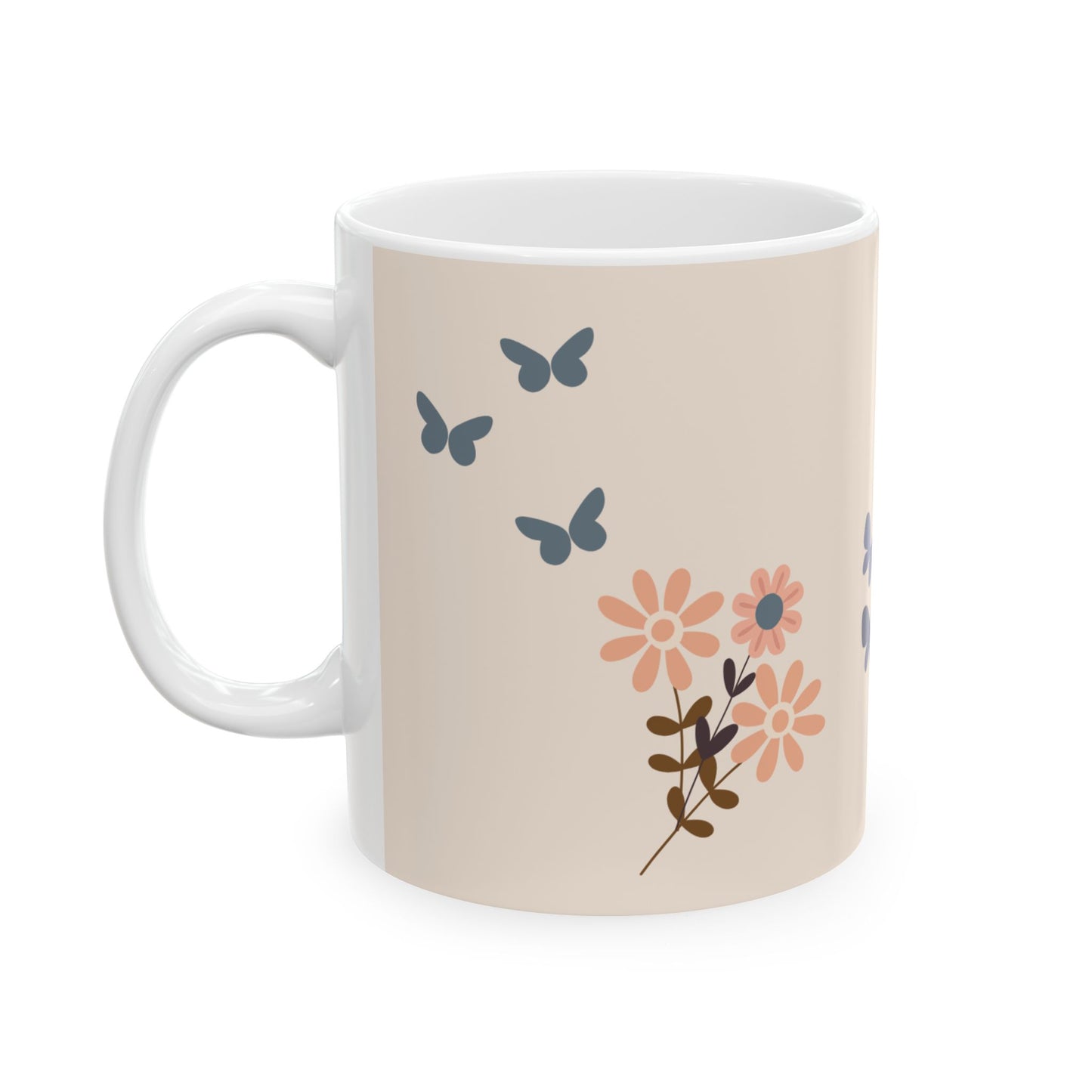 Grace Upon Grace Floral Ceramic Mug - Inspirational Drinkware for Home or Office