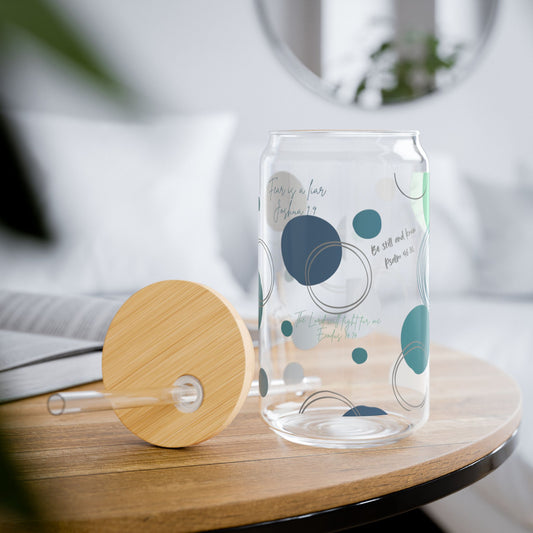 Eco-Friendly 16oz Sipper Glass with Bamboo Lid - Stylish Reusable Drinkware for Every Occasion